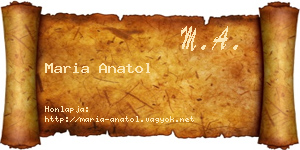 Maria Anatol névjegykártya